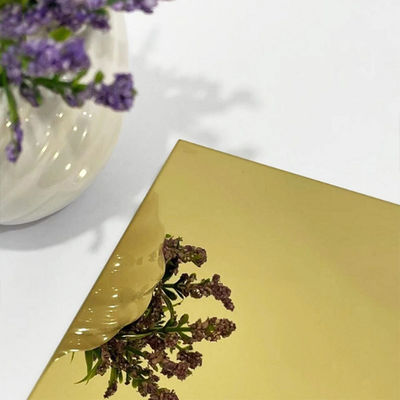 Blatt AISI 8k Rose Gold Mirror Stainless Steel goldenes BA hell